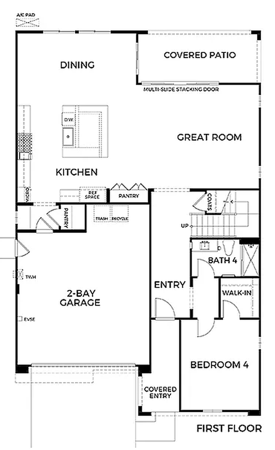 Residence 3337 floor plan drawing, The Estates
