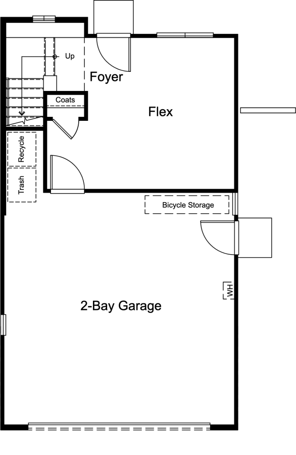Plan 1 floor plan drawing, Harbor Pointe