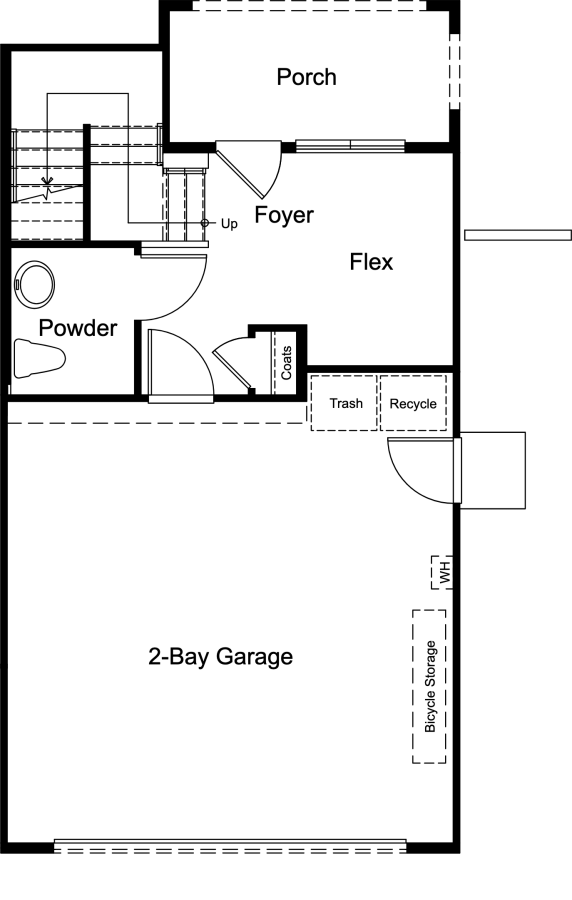 Plan 2 floor plan drawing, Harbor Pointe