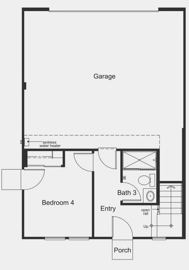 Plan 2057 floor plan drawing, Skyview