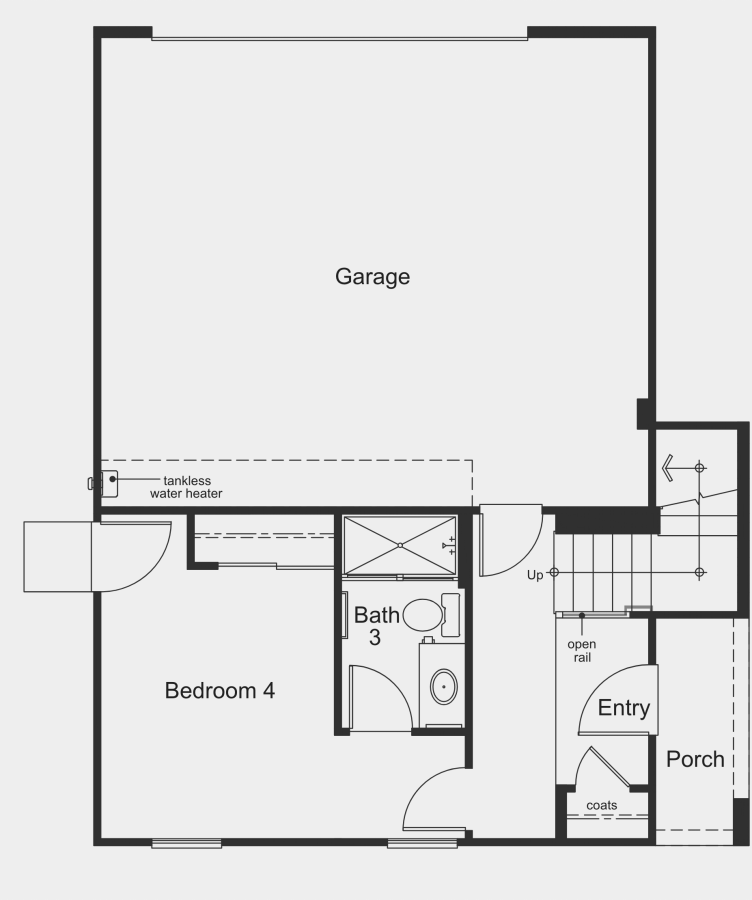 Plan 2233 floor plan drawing, Skyview
